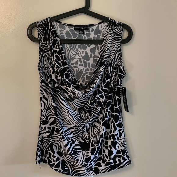 INC international company tank top, Black and White, Size M, BNWT - Picture 2 of 10